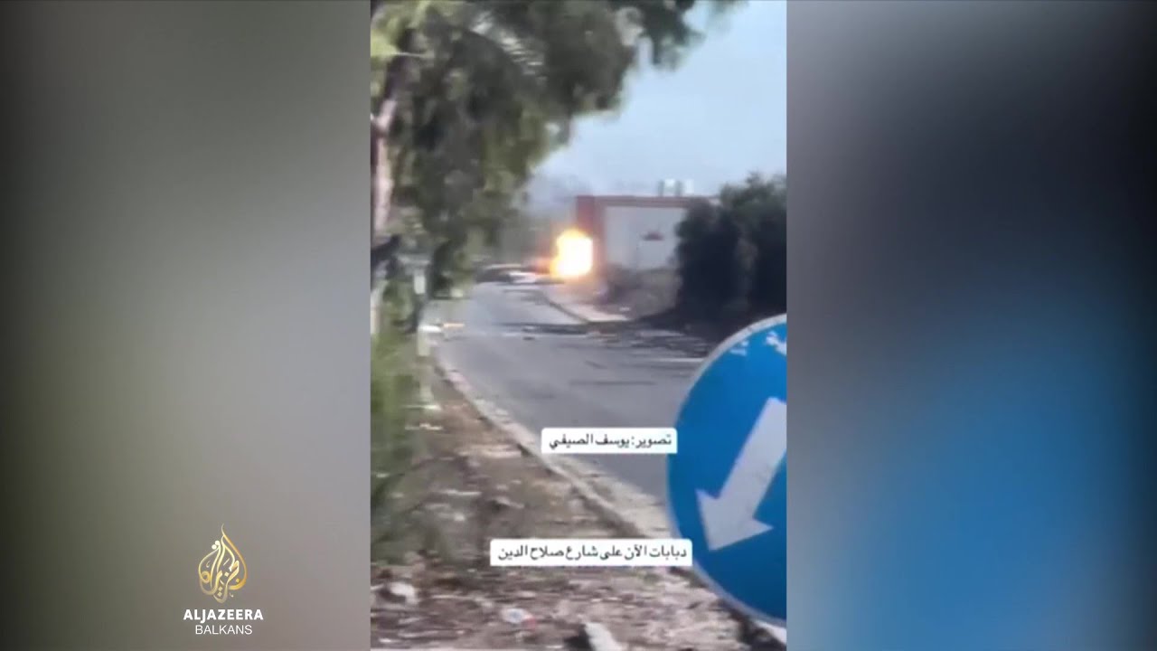 دبابات إسرائيلية على الطريق الرئيسي في غزة