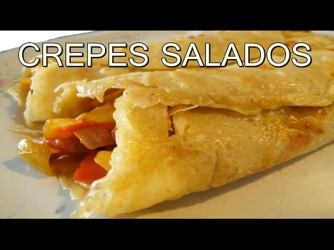 CREPES SALADOS DE POLLO - Recetas De Cocina Faciles Rapidas y Economicas De Hacer - YouTube