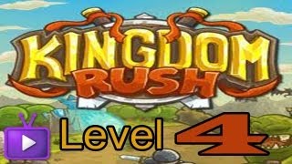 Kingdom Rush Walkthrough - Level 4- Twin Rivers (Gameplay/Commentary)