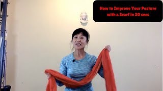 How to improve your posture with a scarf in 30 seconds- Best Posture Hack screenshot 5