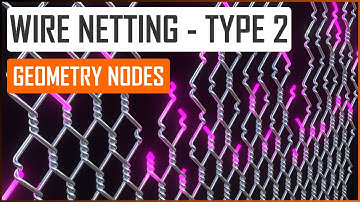 Procedural wire netting type 2/8 in Geometry nodes - Blender tutorial ENG