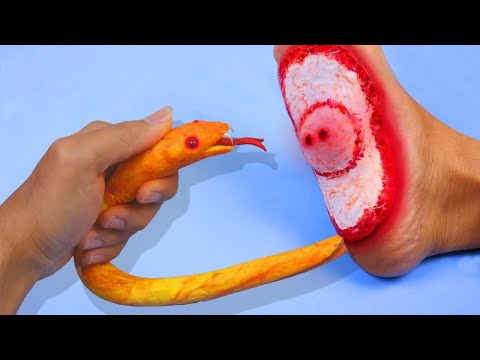 Stop motion Cooking 🌿 How To make SNAKE FOOD Mukbang 🌿 Funny Videos ASMR Eating 4K