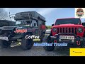 Jeeps modified trucks  land rovers coffee meet  all 4 overland