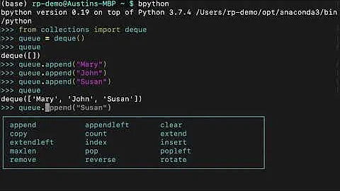 Using collections.deque for Queues and Stacks in Python