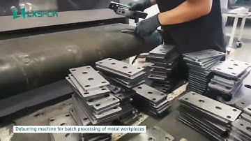 [LXSHOW LASER]1300RRSMA deburring machine appearance + workpiece batch processing