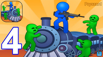 Train Defense: Zombie Survival - Gameplay Walkthrough Part 4 Zombie Train Army Base Defense (Android