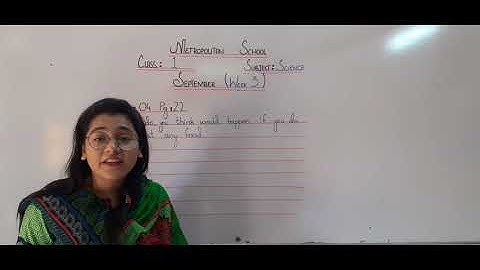 Metropolitan School Week 3 Class 1 Science Lesson