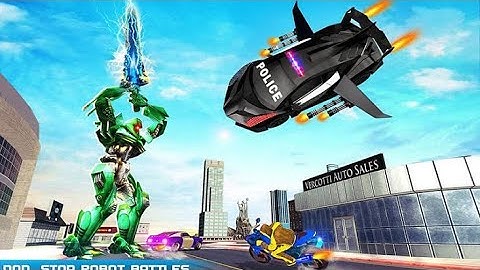 Flying Police Car Robot Hero: Robot Games Falcon Gamerz Gameplay