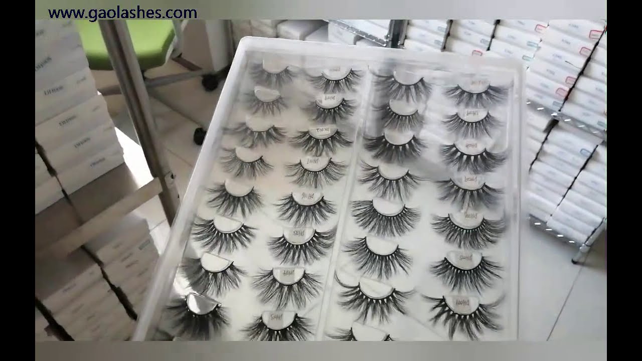 bulk lashes vendor GAO lashes 3d mink lashes 25mm wholesale - YouTube