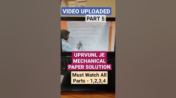 #shorts UPRVUNL JE | UPRVUNL Mechanical JE Last year paper | UPRVUNL JE last year paper solution