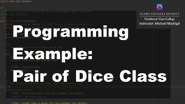 Java 1 Online, [4.11] Writing Classes: Pair of Dice Class