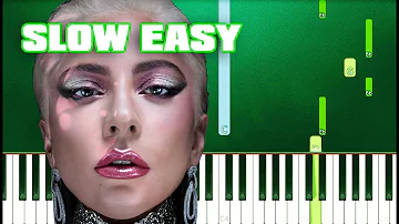 Lady Gaga & Elton John - Sine from Above (Slow Easy Piano Tutorial) (Anyone Can Play)