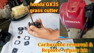 Honda Gx35/ Grass cutter/Replace Carburetor repair kit,Part1