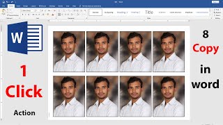 Passport Size photo in Microsoft Word Fully Automatically