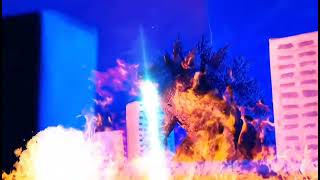 Godzilla atomic breath | VFX test | short stop motion