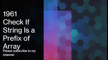 1961  Check If String Is a Prefix of Array