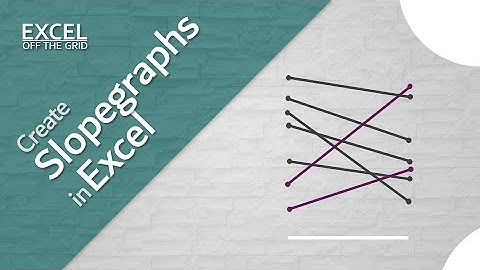 Create Slopegraphs in Excel | Excel Off The Grid | Automate with a macro