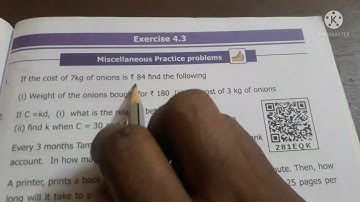 7th std maths 4th lesson inverse proportion exercise 4.3 fully