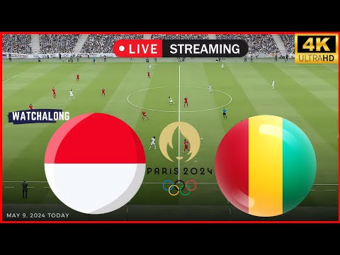 ⚽ INDONESIA U23 VS GUINEA U23 - OLIMPIADE PARIS 2024 - Football Live Streaming Simulation Game