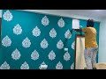 wallpaper paint design bedroom, Hyderabad Paint Royal stencil