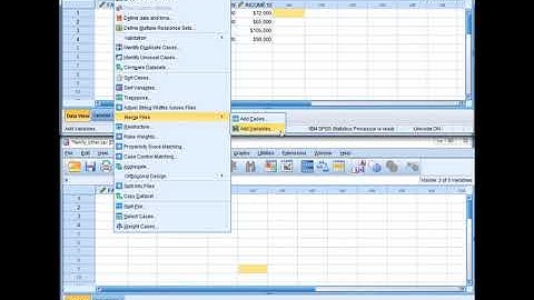 How to merge variables from two datasets in SPSS v24