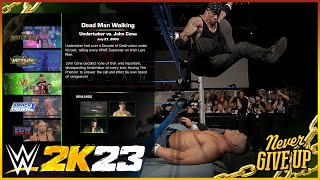 WWE 2K23 Showcase Dead Man Walking Undertaker vs John Cena (100% Completion)