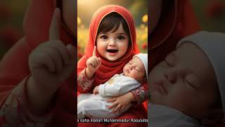 La illaha illAllah Zikr new baby Reciting Babies Quran Status #cute #islamic #youtubeshorts #cat