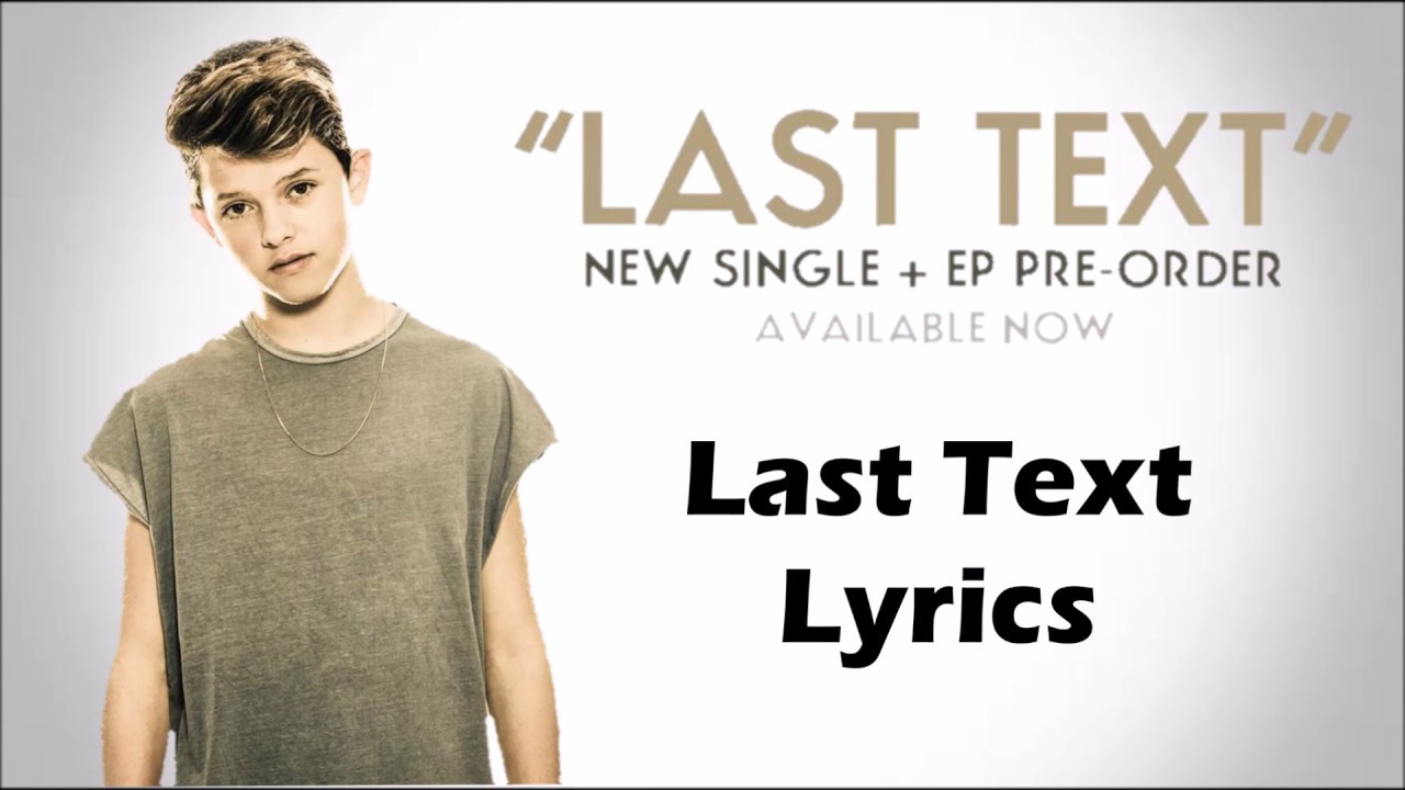 Jacob Sartorius - Last Text [Lyrics]