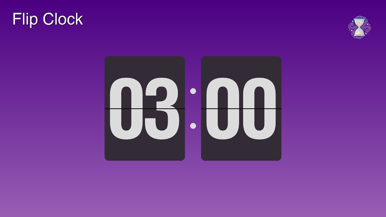 3 Minute Timer ⏱️ Lavender Dreams Flip Clock | Stretch break Timer ...