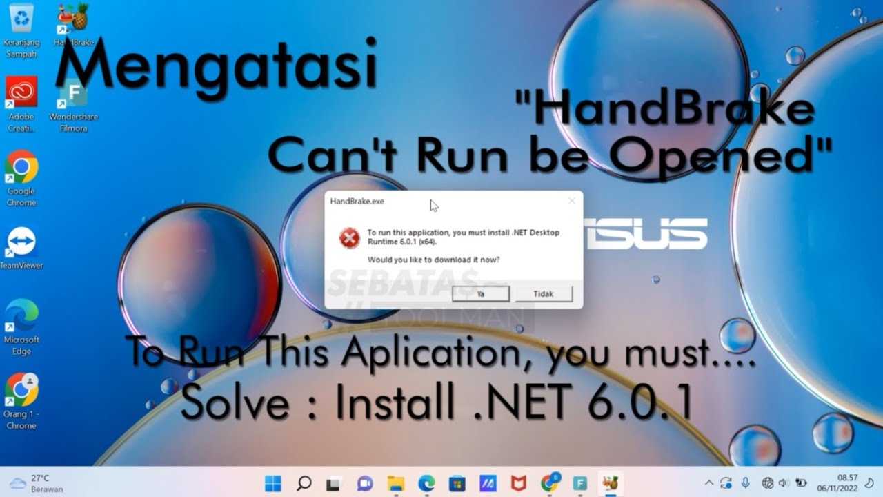 Net desktop runtime to run this application