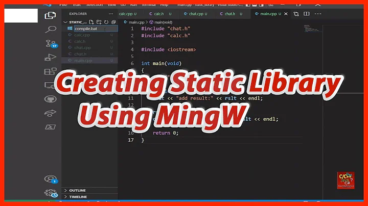 Creating Static Library Using MingW | Software Coding Tutorials Channel
