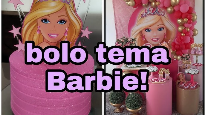 memel_bolos - Bolo Barbie 💕 Com detalhes em glitter😍😍