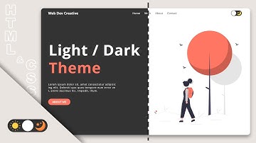 Create a Dynamic Light/Dark Mode Website using HTML, CSS, and JS