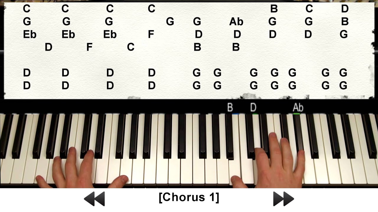 ... by Adele on Piano (007 Tutorial w/ Note Letters + Sheets) - YouTube
