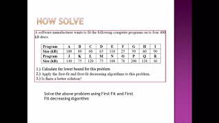 Bin Packing example 3