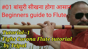 Lesson 1: How to start playing flute/Bansuri - Beginners tutorial... (step by step)| by Tejpal