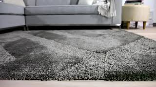Modern Shag Area Rug Dark Grey