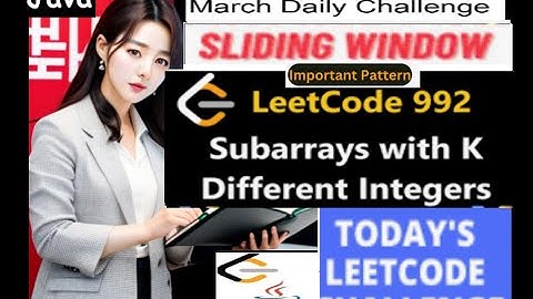 992. Subarrays with K Different Integers