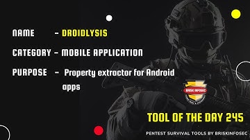 DroidLysis | Property Extractor for Android Apps | Briskinfosec