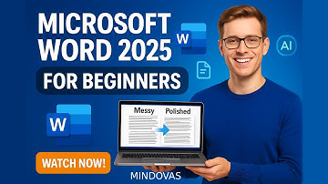 Microsoft Word for Beginners (2025 Full Guide) – Start from Zero Step by Step | Mindovas Tutorial