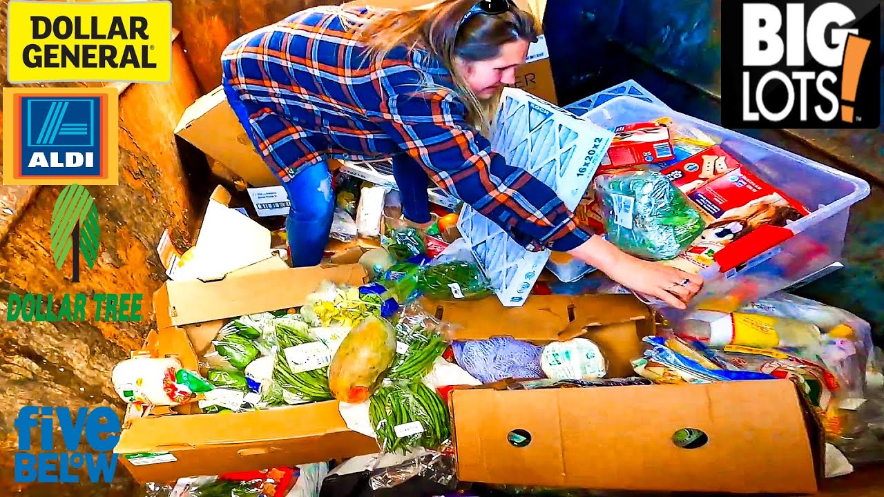 Dumpster Diving We HIT BIG On FREE FOOD FREE MERCHANDISE And Everything