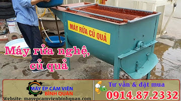 Máy rửa nghệ Bình Quân - Rửa nghệ, rửa giềng