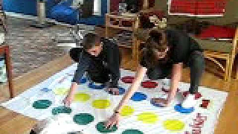 Sandra & Anthony playing TWISTER