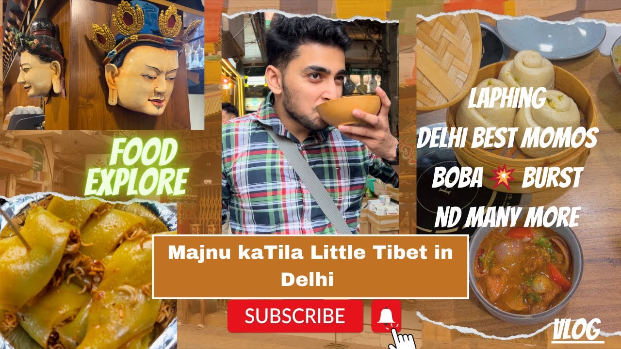 MAJNU KA TILA little Tibet in Delhi | Aunty ke laphing😍  Boba burst | Tibetan  food explore | cafes