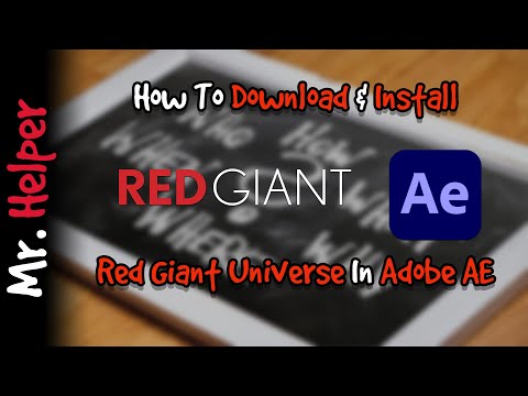 How To Install Red Giant Universe In After -