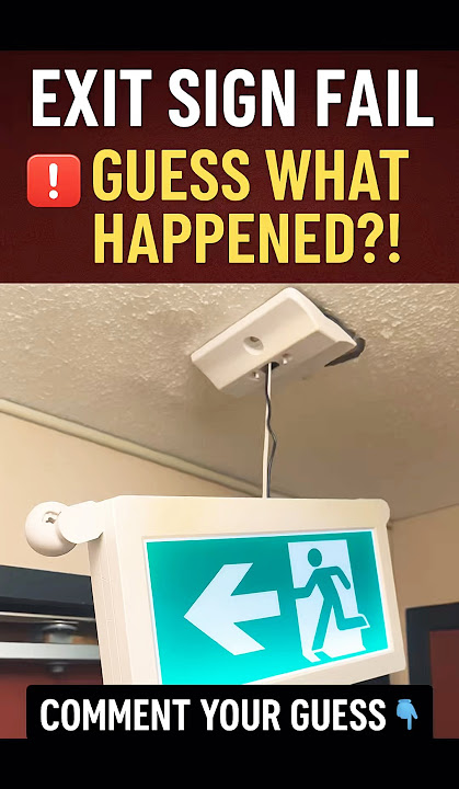 Why Is This Exit Sign Falling Apart?! 👀