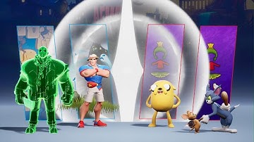 MultiVersus gameplay: Jason and Superman vs Jake and Tom & Jerry