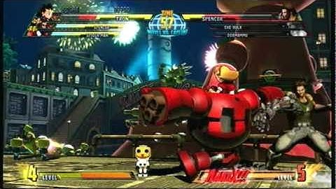 Marvel vs Capcom 3 Arcade Mode Tron, Spencer, Spiderman Part 1