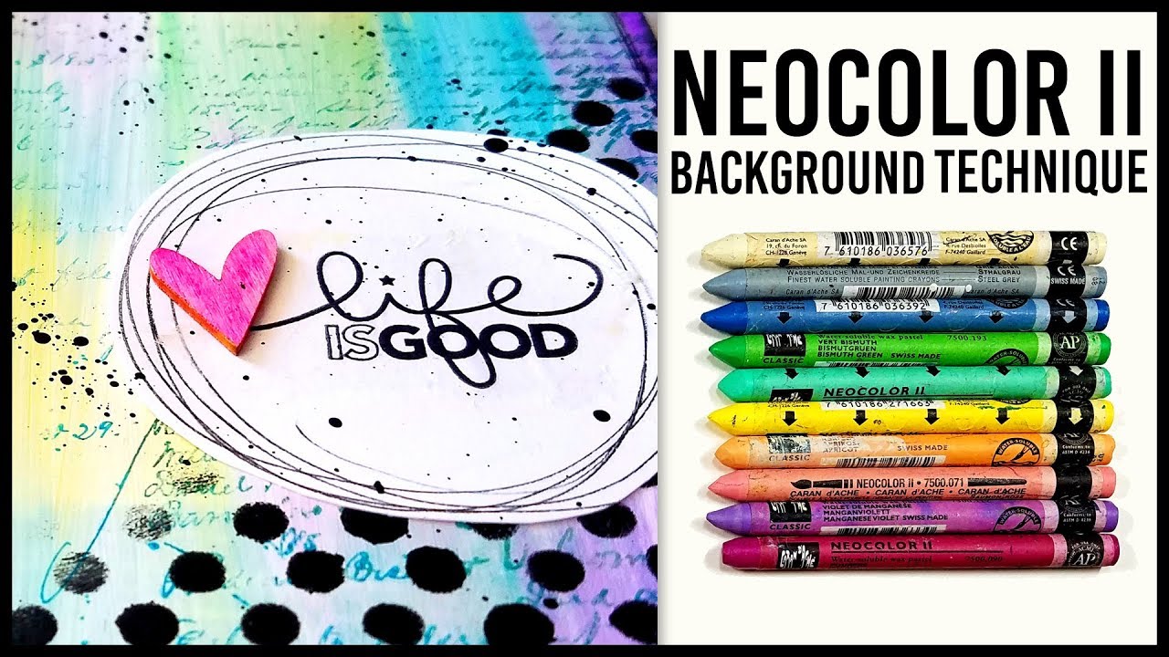 How to use Caran D'ache Neocolor ii Water Soluble Wax Pastels