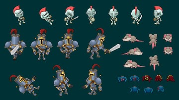 The Knight - Top Down Sprite Animation Preview